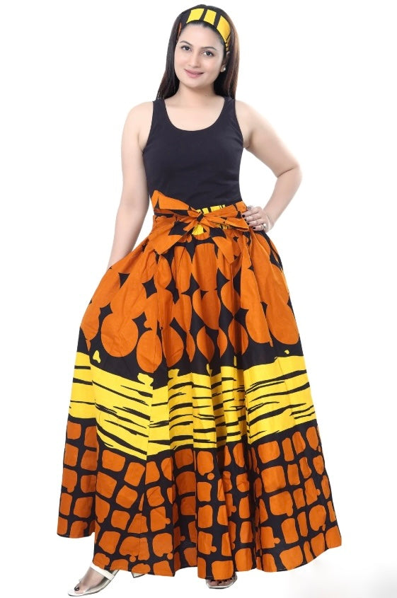 Ava Skirt Yellow Orange Multi