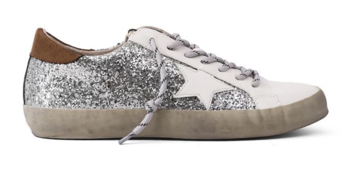 Paula Silver Sparkle Sneakers – ishopfleurish